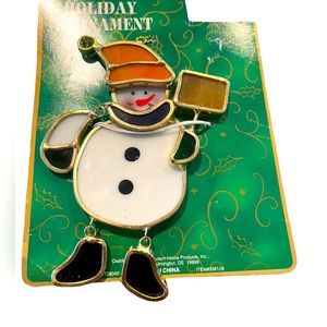 Stained Glass Christmas Ornament with Moving Limbs